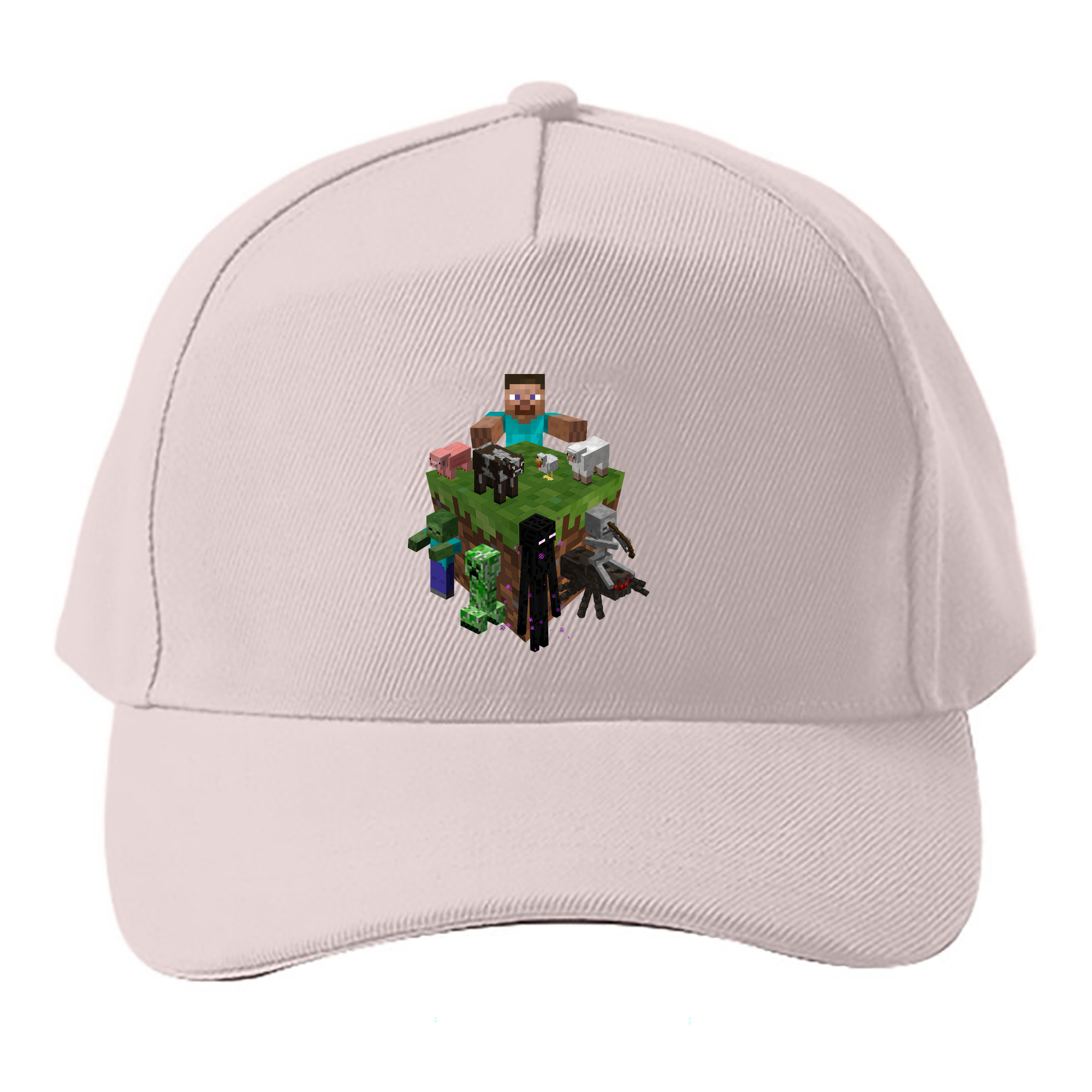 （画像用） マインクラフト ブロックの世界 Minecraft MC Block world ベースボールキャップ 綿100％ 男女兼用 帽子 スポーツ